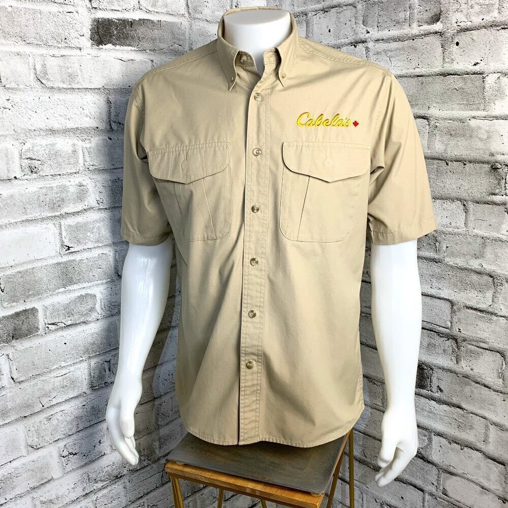 Cabela's Button Down Short Sleeve Casual Utility Shirt